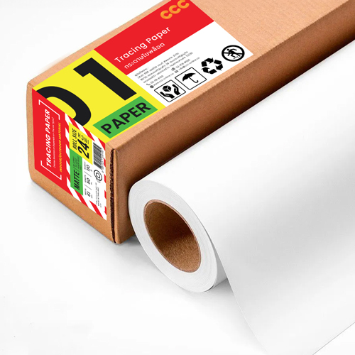 01-10_01 กระดาษไขพล็อต (Tracing Paper) 110/115 แกรม A1-24" (61cm/50m)
