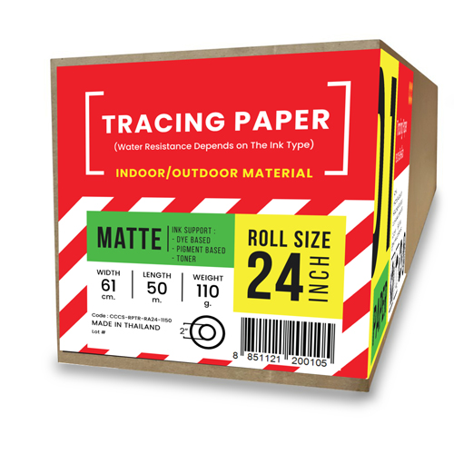 01-10_02 กระดาษไขพล็อต (Tracing Paper) 110/115 แกรม A1-24" (61cm/50m)