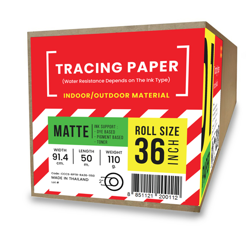 01-11_02 กระดาษไขพล็อต (Tracing Paper) 110/115 แกรม A0-36" (91.4cm/50m)