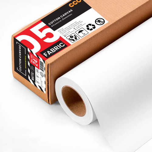 05-1_01 ผ้าใบแคนวาสเคลือบด้าน เนื้อคอตตอน (Canvas Cotton) 350 แกรม A1-24" (61cm/18m)