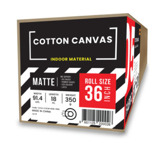 05-2_02 ผ้าใบแคนวาสเคลือบด้าน เนื้อคอตตอน (Canvas Cotton) 350 แกรม A0-36" (91.4cm/18m)