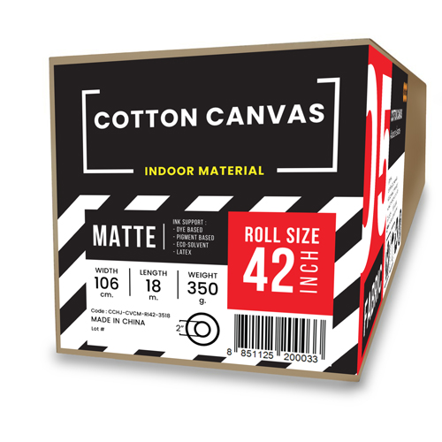 05-3_02 ผ้าใบแคนวาสเคลือบด้าน เนื้อคอตตอน (Canvas Cotton) 350 แกรม B0-42" (106cm/18m)