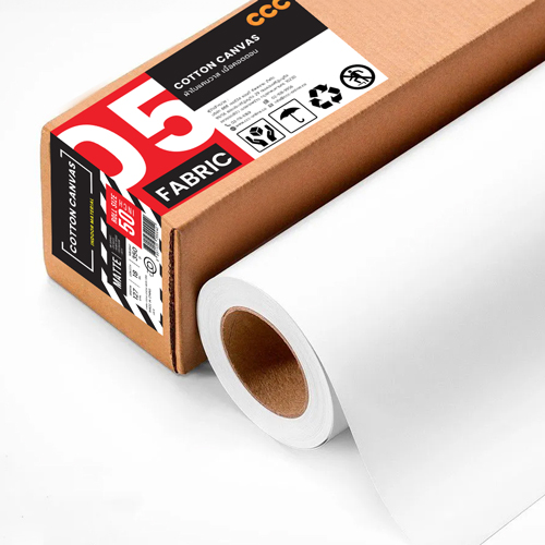 ผ้าใบแคนวาสเคลือบด้าน เนื้อคอตตอน (Canvas Cotton) 350 แกรม 50" (127cm/18m)