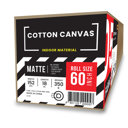 05-5_02 ผ้าใบแคนวาสเคลือบด้าน เนื้อคอตตอน (Canvas Cotton) 350 แกรม 60" (152cm/18m)