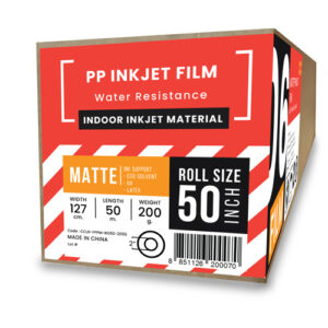 ฟิล์มพีพีอิงค์เจ็ทเคลือบด้าน (Matte PP InkJet Film) 200 แกรม 50" (127cm/30m)