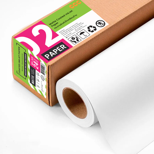 กระดาษอิงค์เจ็ทเคลือบด้าน (Matte Coated InkJet Paper) 120 แกรม A1-24" (61cm/40m)