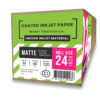กระดาษอิงค์เจ็ทเคลือบด้าน (Matte Coated InkJet Paper) 120 แกรม A1-24" (61cm/40m)