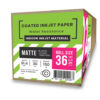 กระดาษอิงค์เจ็ทเคลือบด้าน (Matte Coated InkJet Paper) 150 แกรม A0-36" (91.4cm/30m)