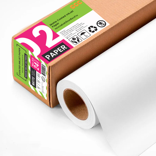 Coated200A1R1 กระดาษอิงค์เจ็ทเคลือบด้าน (Matte Coated InkJet Paper) 200 แกรม A1-24" (61cm/20m)