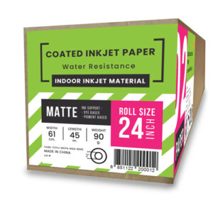 กระดาษอิงค์เจ็ทเคลือบด้าน (Matte Coated InkJet Paper) 90 แกรม A1-24" (61cm/45m)