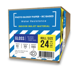 PLG190A1R3 กระดาษโฟโต้อิงค์เจ็ทเนื้อมันเงา (Photo Glossy Paper) 190 แกรม A1-24" (61cm/30m)