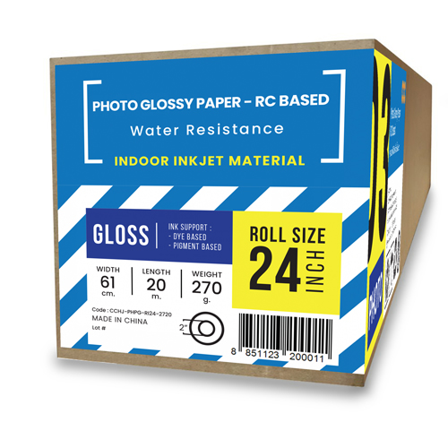 PLG270A1R3 กระดาษโฟโต้อิงค์เจ็ทเนื้อมันเงา (Photo Glossy Paper) 270 แกรม A1-24" (61cm/20m)