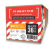 ฟิล์มพีพีอิงค์เจ็ทเคลือบด้าน (Matte PP InkJet Film) 200 แกรม A0-36" (91.4cm/30m)